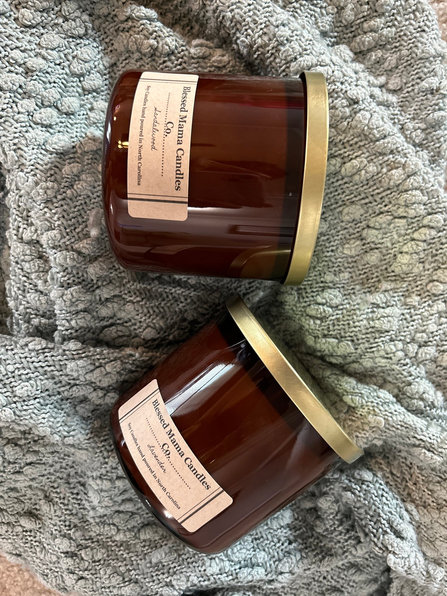 Soy Candle Amber Jars - 8 oz