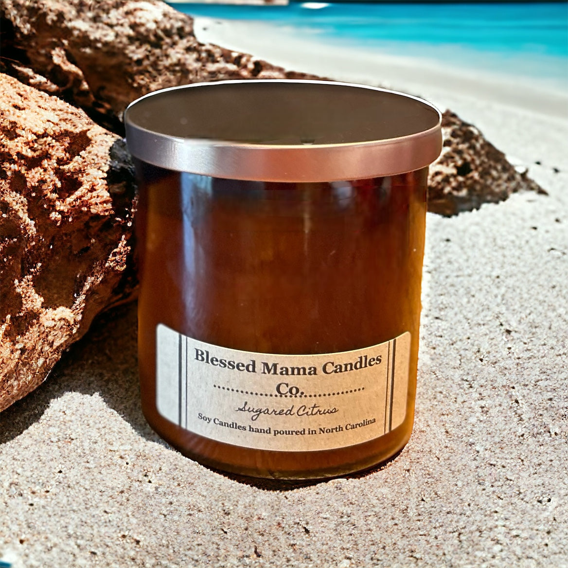 Soy Candle Amber Jars - 8 oz